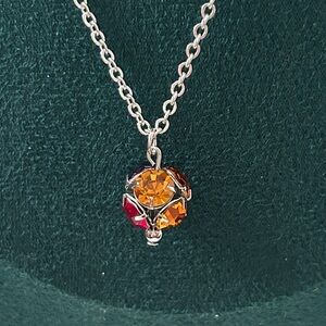 Vintage‎ New Swarovski Crystal ball Pendant Necklace